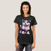 Blue Eyed Husky Puppy T-Shirt (Vorne ganz)