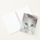 Blue-Eyed White Cat Notebook Notizblock (Innenseite)