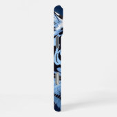 Blue eyed White Tiger Ai Art iPhone Hülle (Rechte Seite)