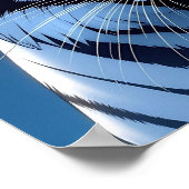 Blue eyed White Tiger Ai Art Poster (Ecke)