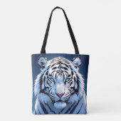 Blue eyed White Tiger Ai Art Tasche (Rückseite)