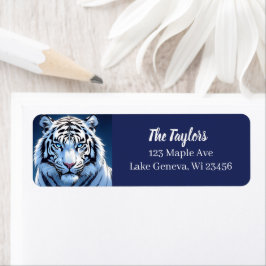 Blue eyed White Tiger Personalized