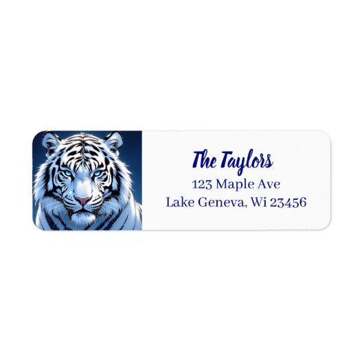 Blue eyed White Tiger Personalized (Vorne)