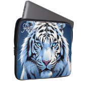 Blue eyed White Tiger Personalized Laptopschutzhülle (Vorne Rechts)