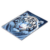 Blue eyed White Tiger Personalized Notizblock (Linke Seite)