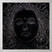 Blue Eyes 12x12" Poster (Vorne)