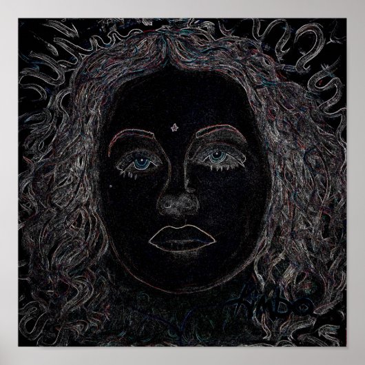 Blue Eyes 12x12" Poster (Vorne)