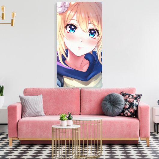 Blue Eyes 2 Leinwanddruck (Insitu (Wohnzimmer))