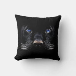 Blue Eyes Black Panther Kissen