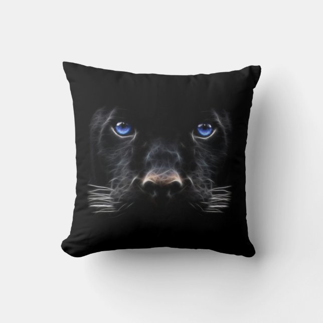 Blue Eyes Black Panther Kissen (Vorderseite)