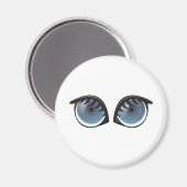 Blue Eyes Cartoon Magnet (Vorderseite/Rückseite)