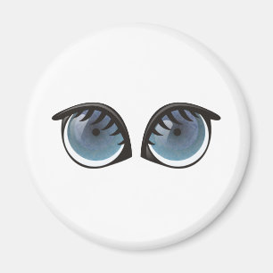 Blue Eyes Cartoon Magnet