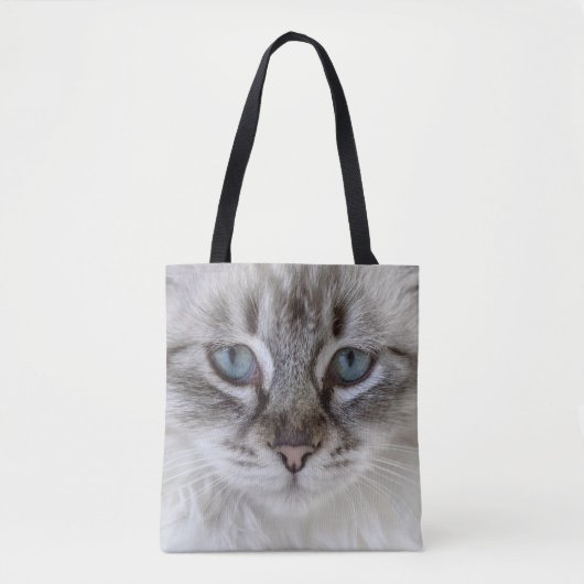 Blue Eyes Cat Tote Bag Tasche (Vorderseite)