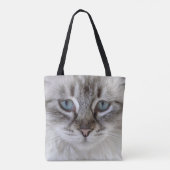 Blue Eyes Cat Tote Bag Tasche (Rückseite)
