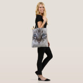 Blue Eyes Cat Tote Bag Tasche (Am Model)