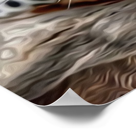 Blue Eyes Cheetah Poster (Ecke)