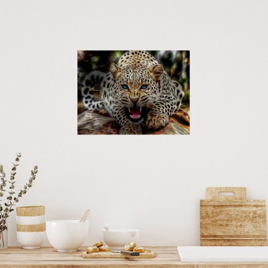 Blue Eyes Cheetah Poster (Küche)