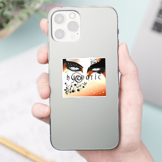 Blue Eyes Fashion Make Up Aufkleber (Telefon)