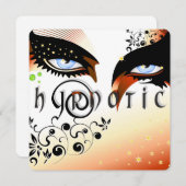 Blue Eyes Fashion Make Up Einladung (Vorne/Hinten)