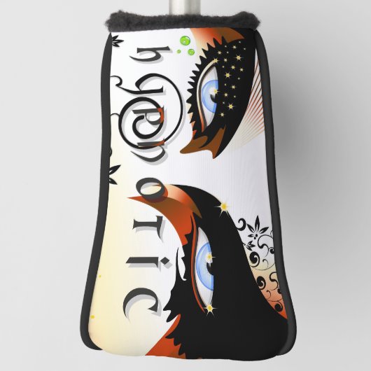 Blue Eyes Fashion Make Up Golf Headcover (Rotieren 90)