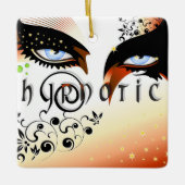 Blue Eyes Fashion Make Up Keramikornament (Vorderseite)