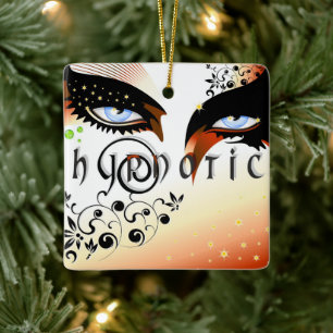 Blue Eyes Fashion Make Up Keramikornament
