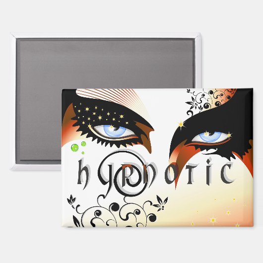 Blue Eyes Fashion Make Up Magnet (Vorderseite/Rückseite)
