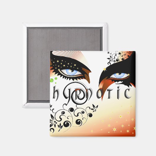 Blue Eyes Fashion Make Up Magnet (Vorderseite/Rückseite)
