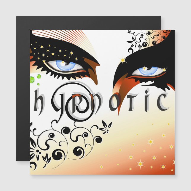 Blue Eyes Fashion Make Up Magnetkarte (Vorne/Hinten)