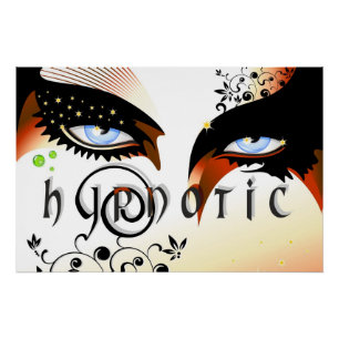 Blue Eyes Fashion Make Up Poster