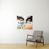 Blue Eyes Fashion Make Up Wandteppich (Beispiel (Horizontal))