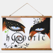 Blue Eyes Fashion Make Up Wandteppich Mit Holzrahmen (Vorne)