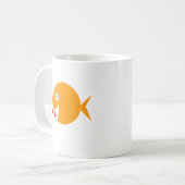 Blue Eyes Goldfish Valentinstag Niedlich Kaffeetasse (Vorderseite Links)