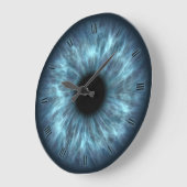 Blue eyes iris eyeball wall clock große wanduhr (Winkel)
