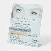 Blue Eyes, Optician, Technical Practitioner Sockelschild (Vorderseite)