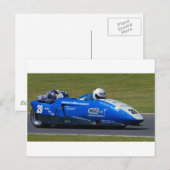 Blue F2 Sidecar Postkarte (Vorne/Hinten)