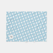 Blue F-35 Jet Gemustert Monogram Baby Fleece Blank (Vorderseite (Horizontal))