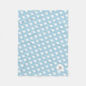 Blue F-35 Jet Gemustert Monogram Baby Fleece Blank (Vorderseite)