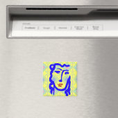 Blue Face Girl Magnet (In Situ (Geschirrspüler))