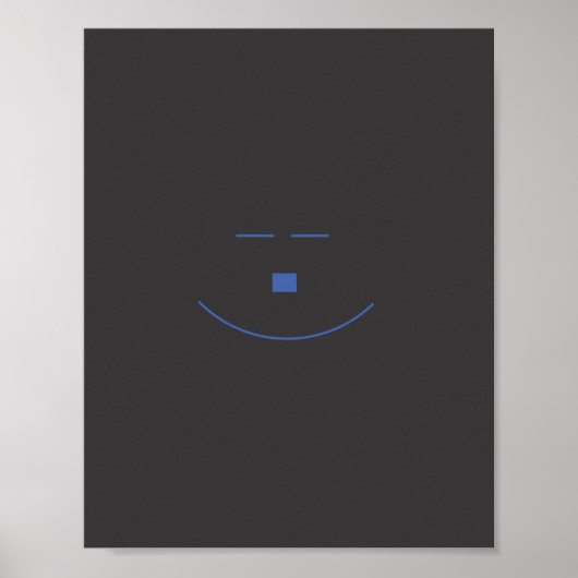 Blue Face Smile Poster (Vorne)