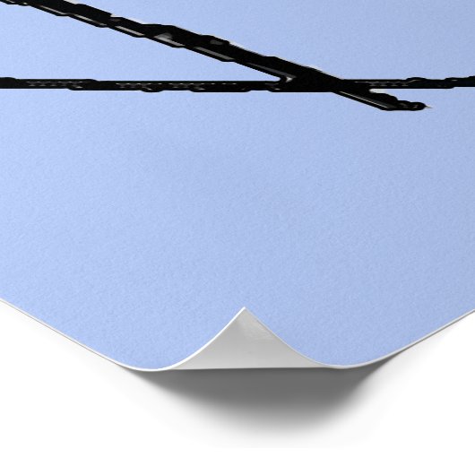 Blue Faces Abstract Poster (Ecke)