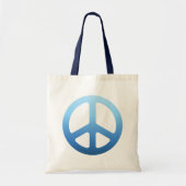 Blue Fade Peace Sign Tragetasche (Vorne)