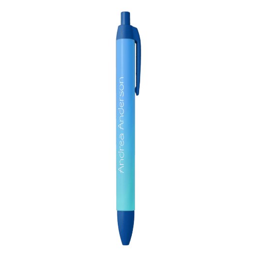 Blue Fade Personalisiert Ink Pen Kugelschreiber (Unterseite (Vertikal))