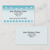 Blue Fade with Stars Customer Loyalty Cards Treuekarte (Vorne/Hinten)