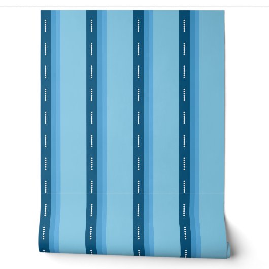 blue faded stripes with dots tapete (Abrollen)
