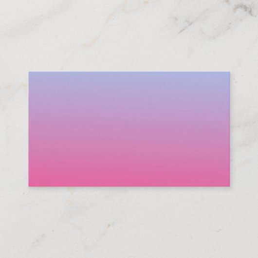Blue Fades to Pink Business Card Visitenkarte (Vorderseite)