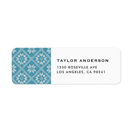 Blue Fair Isle Sweater Strick Pattern Weihnachten (Vorne)