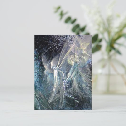 Blue Fairies Postkarte (Stehend Vorderseite)