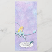 Blue Fairy auf Lila Hochzeitmenü Menükarte (Rückseite)