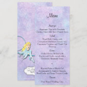 Blue Fairy auf Lila Hochzeitmenü Menükarte (Vorne/Hinten)